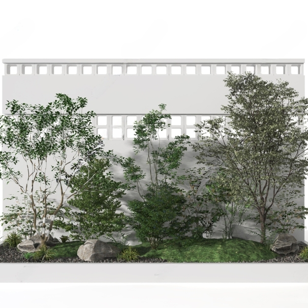 现代植物堆3D模型