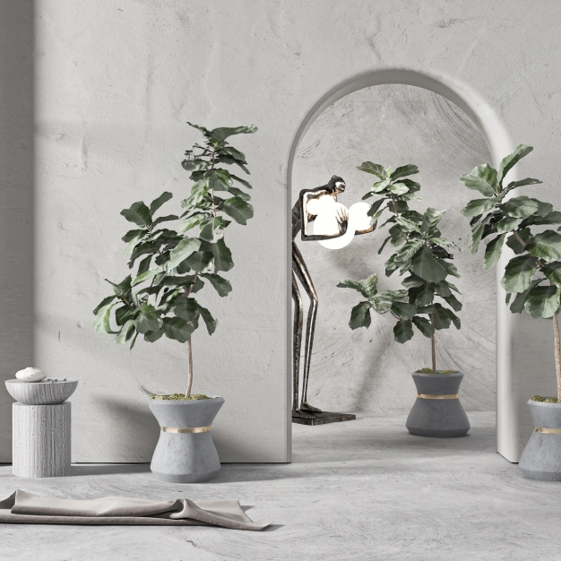植物盆栽组合3D模型