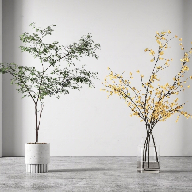 现代绿植盆栽3D模型
