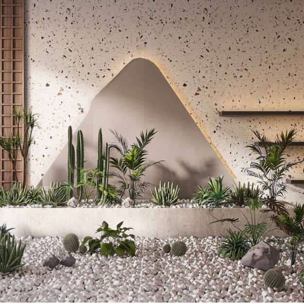 现代植物堆3D模型