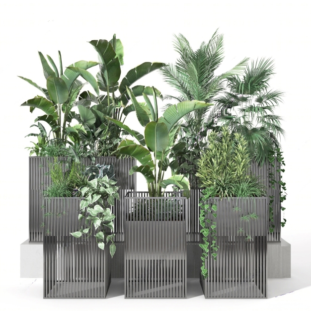 植物盆栽组合3D模型