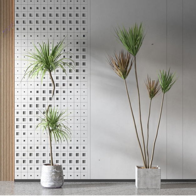 现代植物盆栽组合3D模型