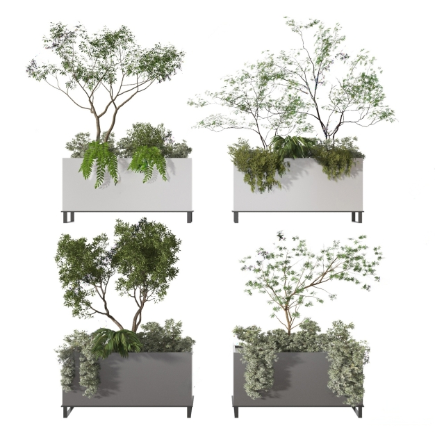 植物 花箱 盆栽3D模型
