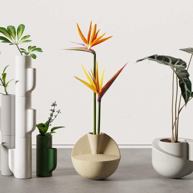 现代花瓶花艺盆栽3D模型