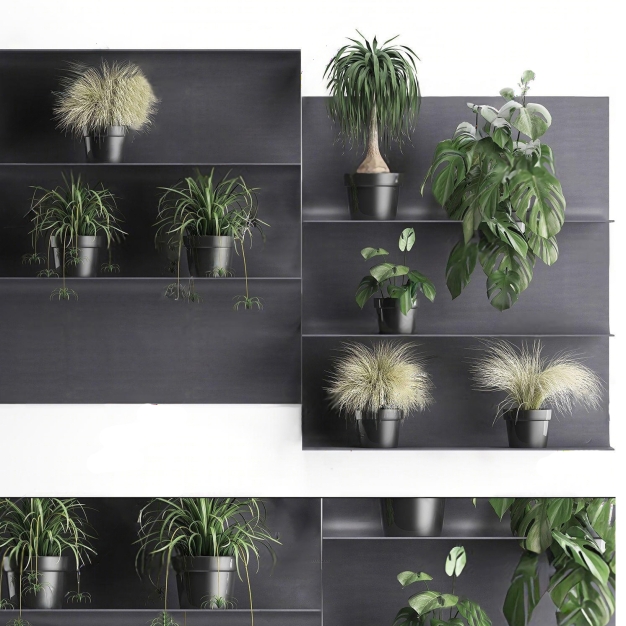 现代绿植盆栽组合3D模型