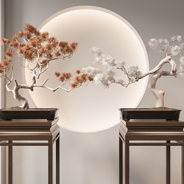 新中式植物盆栽3D模型