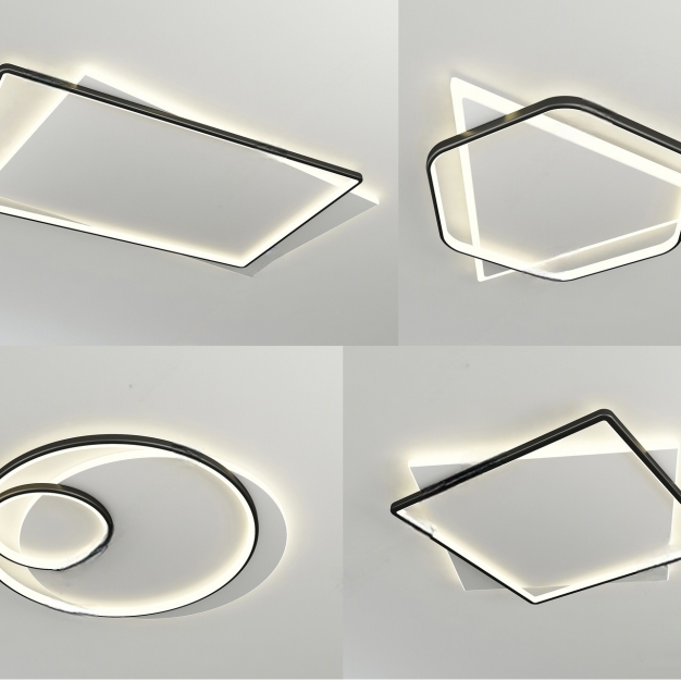 现代吸顶灯组合3D模型