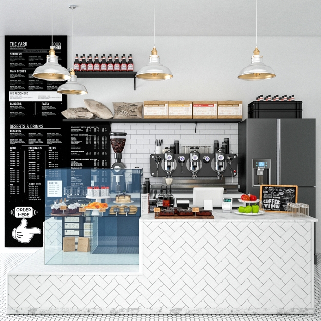 咖啡店 甜品店3D模型