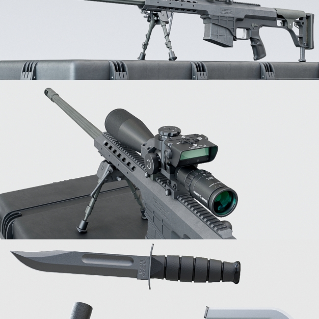 狙击枪3D模型
