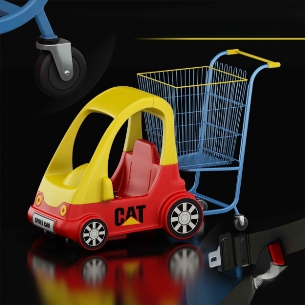 儿童购物车3D模型