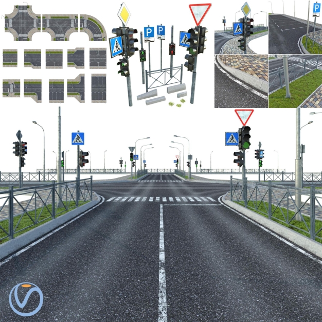  交通设施3D模型