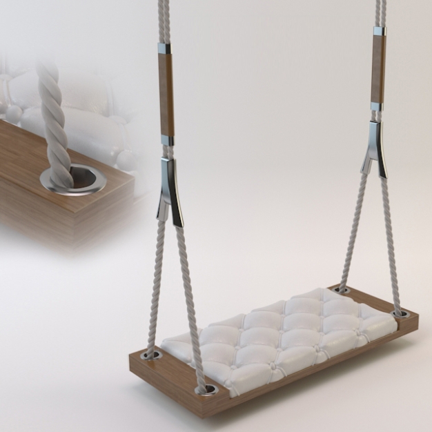 现代秋千3D模型