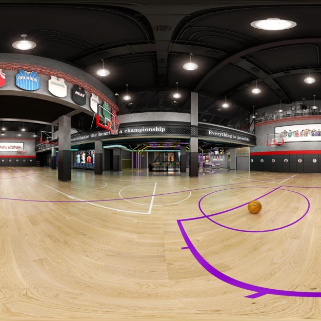 工业风篮球馆3D模型