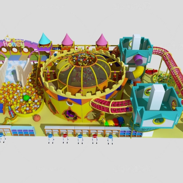 现代淘气堡儿童乐园3D模型