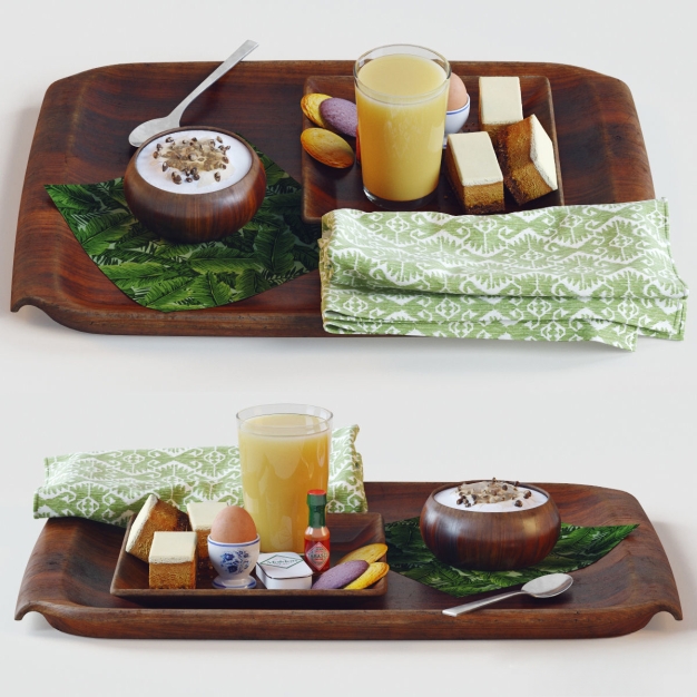 早餐食物3D模型