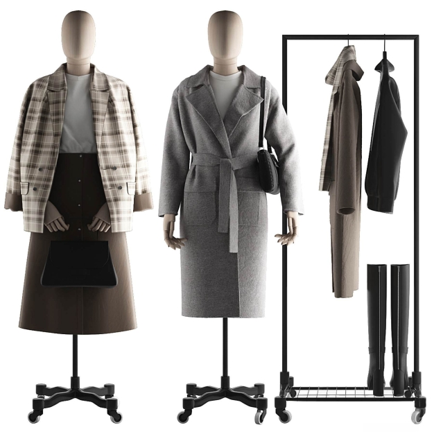 现代服装模特3D模型