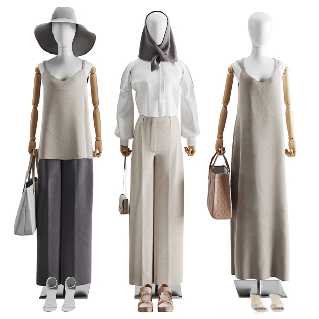 女装服饰模特3D模型