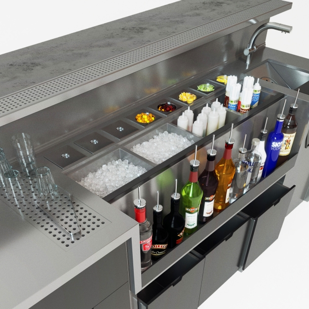 甜品店操作台3D模型