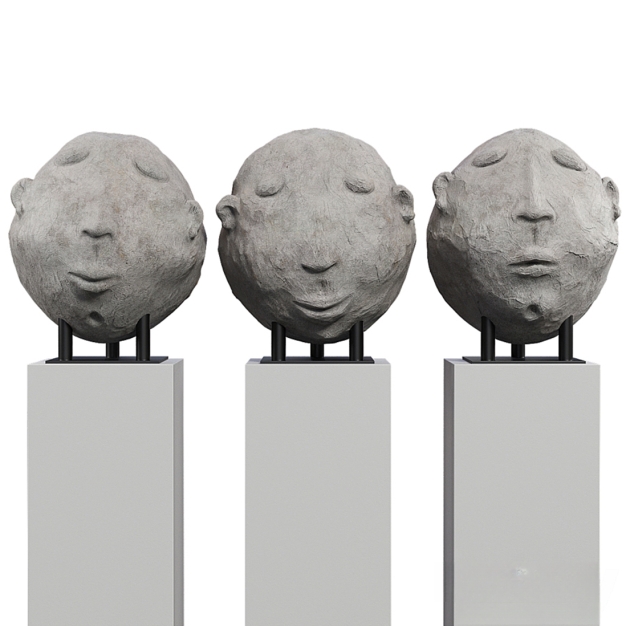 现代雕塑摆件3D模型