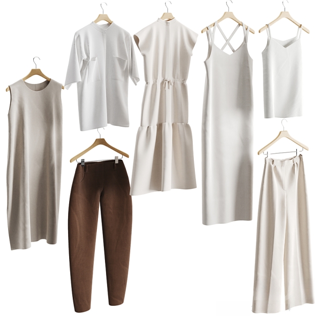 现代服装衣架3D模型